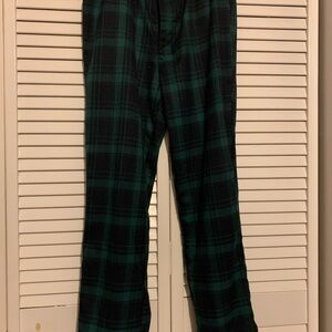 Blue and Green Plaid Plaid Pants Size M